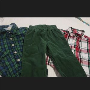 Cute mix and match- 2 top and pant. 9 months.